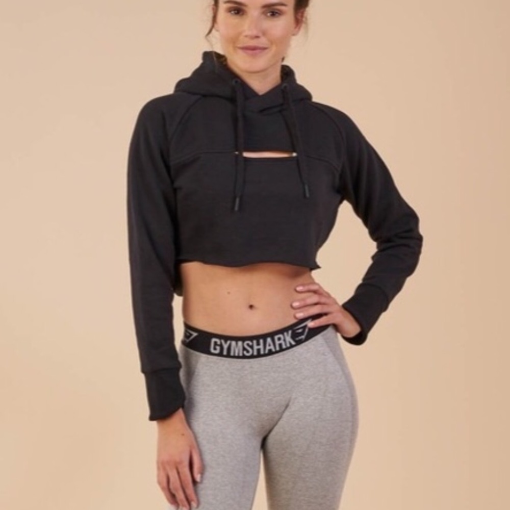 Gymshark cropped raw edge hoodie XL